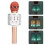 Karaoke Microphone With Built In Speaker And Voice Recorder,Wireless Bluetooth Compatible Universal Multi Function Buttons Echo Effect Kids Friendly 7