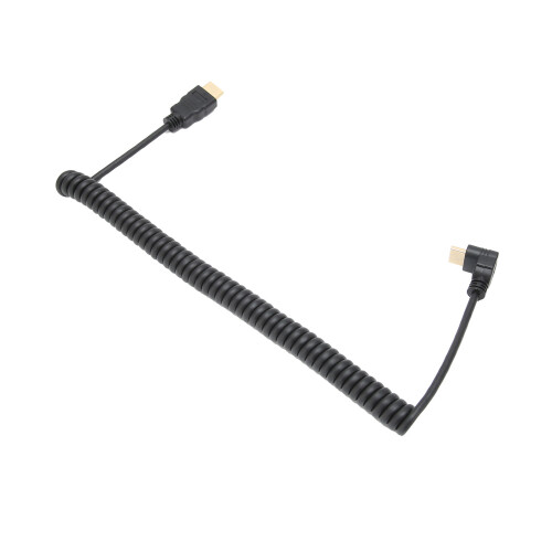 Καλώδιο HDMI αρσενικό με ελατήριο, καλώδιο HDMI τύπου γωνίας, υποστήριξη UHD4K, συμβατό 2