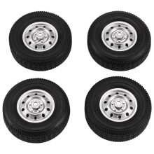 4Pcs Rubber Wheel Tire Tyre for WPL D12 Mini 1/16 RC Drift Truck Car Spare Parts Accessories