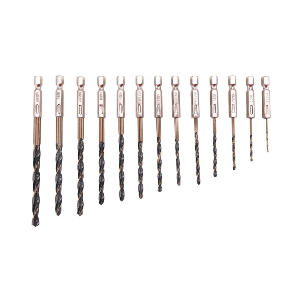 Hex Shank Cobalt Metric Bits Set Of 13 Pieces Quick Change Hss Impact Driver Hex Bits For Metal 6133443854177