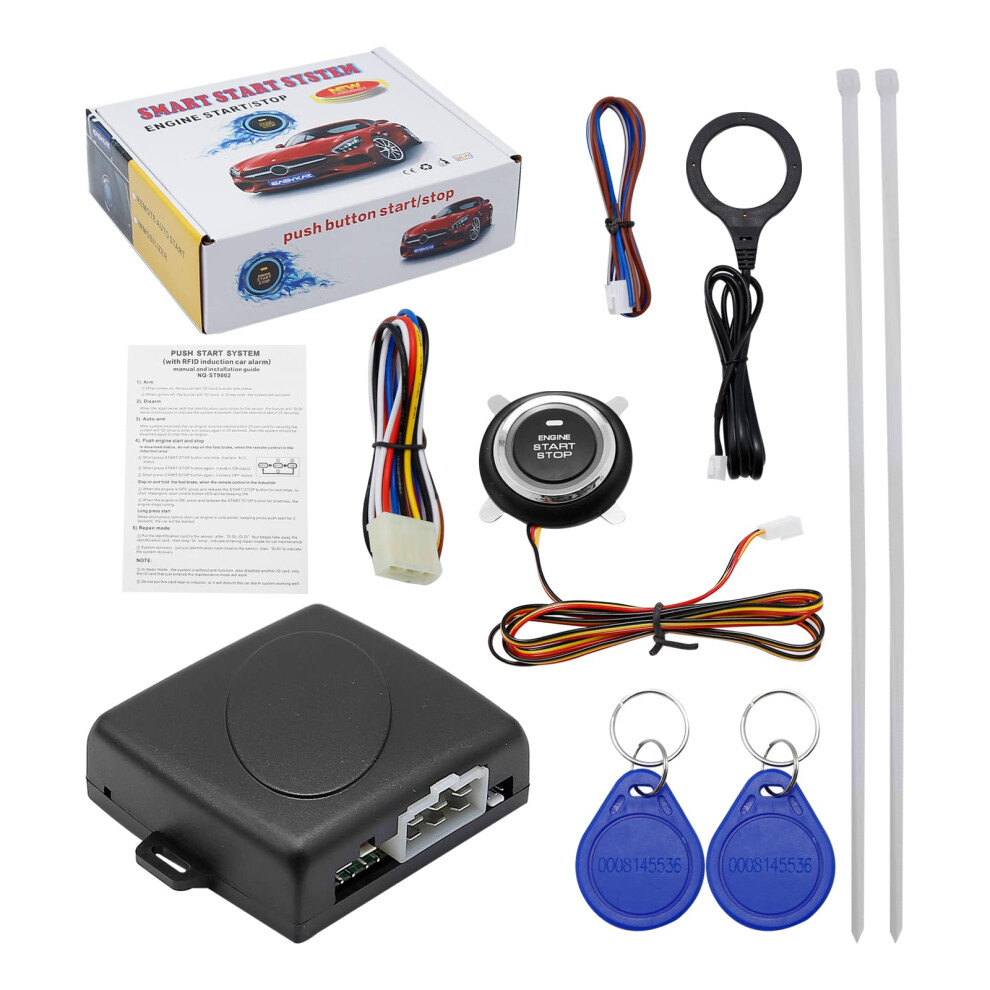 Universal 12V Push Start Button With Keyless Entry And Antitheft Immobilizer For Cars 9119770764249