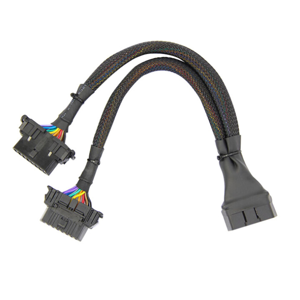 Obd2 Splitter 16 Pin Obd Ii Splitter Extension 1X Male And 2X Female Extension Cable Adapter (1Ft/30Cm) (1Pack) 6133283639873