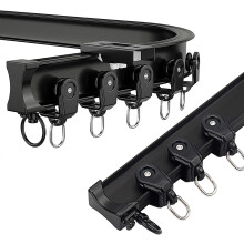 Flexible Ceiling Curtain Track Rail 2.8M/9Ft for Room Divider and RV, Heavy Fabric Support