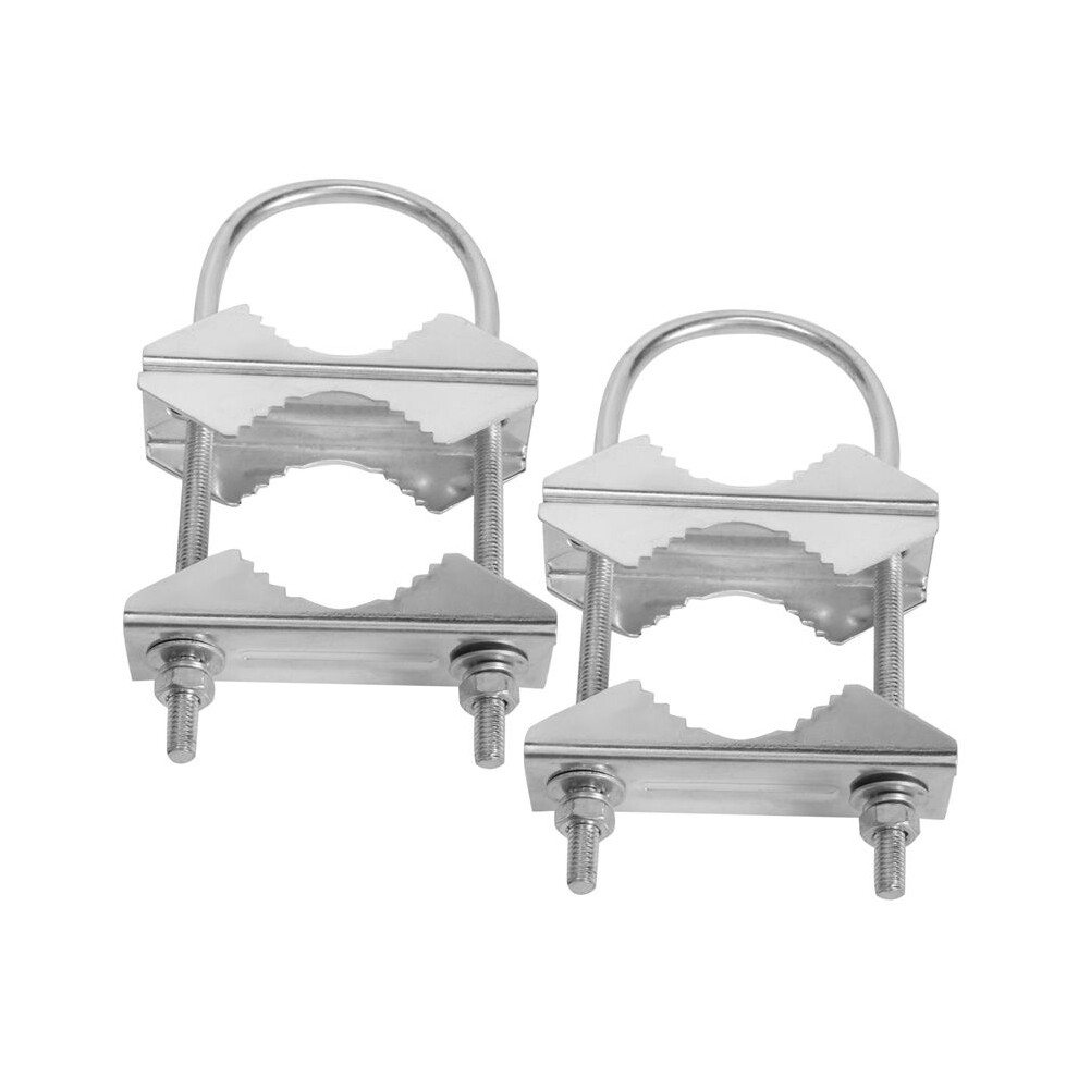 Double Antenna Mast Clamp V-Jaw Bracket U Bolts Pipe Mounting Hardware 2 Sets For Yagi Wifi Antenna, Tv Antenna 6131627721659