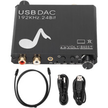 USB DAC-audioconverter, dubbele digitale ingangen voor veelzijdige aansluitmogelijkheden, goede compatibiliteit met gangbare besturingssystemen,