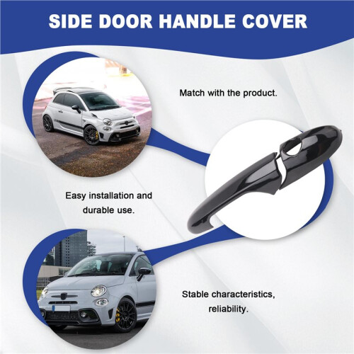 Capa Protetora para Maçaneta Externa da Porta Do Carro, Compatível com para  500, para Abarth 595 e 695. 2