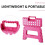Folding Step Stool for Kids with Handle, 9 Inch AntiSlip Plastic, Compact Collapsible Pink 4
