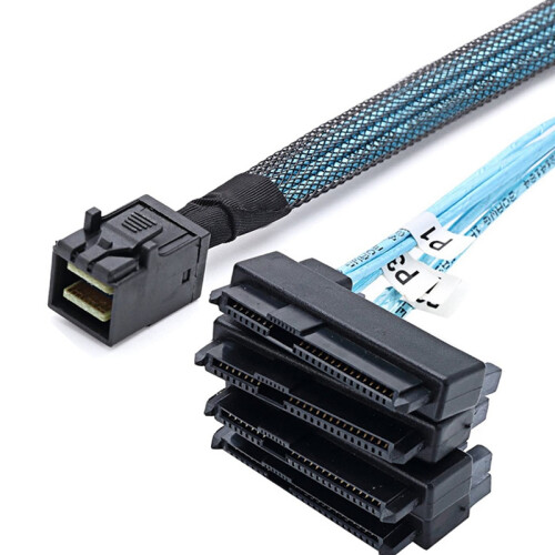SAS SFF-8643 to 4X29Pin SFF-8482 Hard Disk Server Cable 3.33TF/1M 2