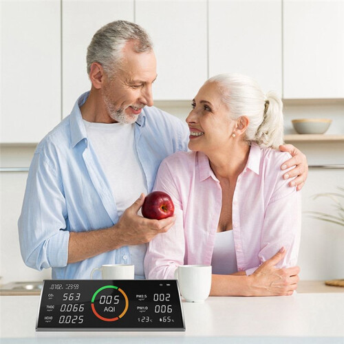 Air Quality Monitor,Testing Carbon Dioxide Detector,Indoor CO2,TVOC,PM2.5,PM1.0,Temperature,Humidity& Display 1