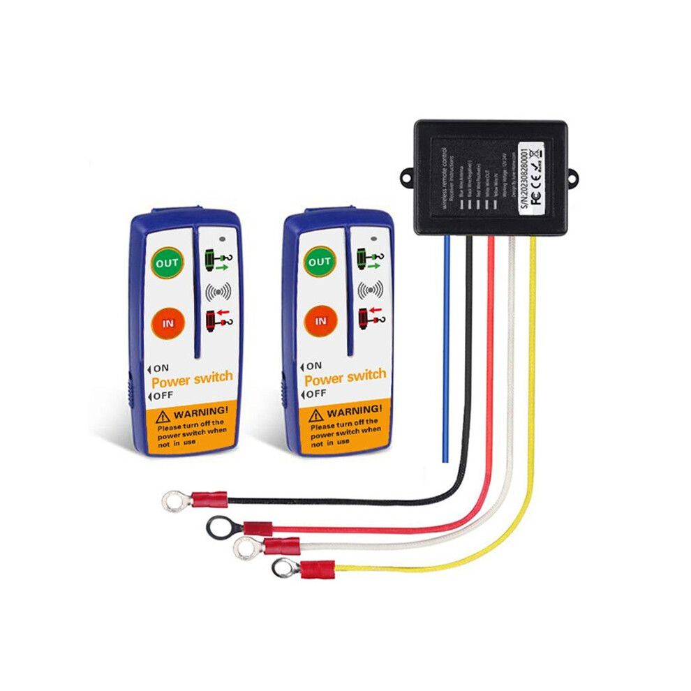 12V Universal Electric Winch Wireless Remote Control Switch Kit For Jeep Atv Suv Truck Boat Receiver Module Transmitter Light 4713051874242