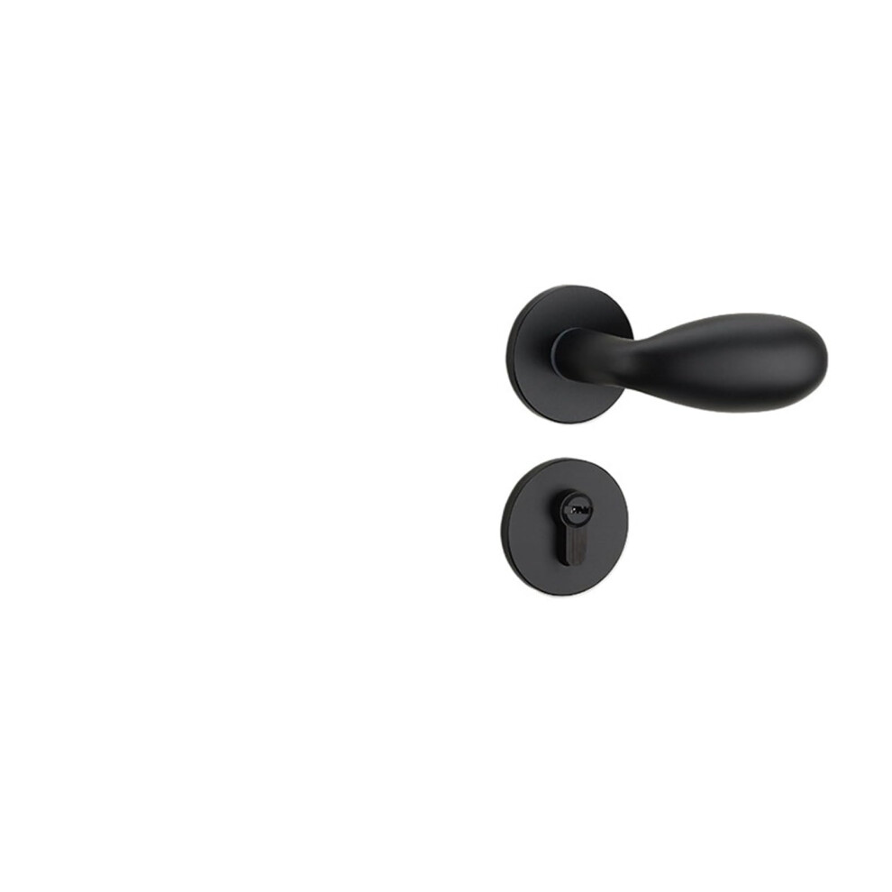 Silver Interior Door Handle With Magnetic Silent Lock For Bedroom Wooden Doors 3550Mm 9426802863369