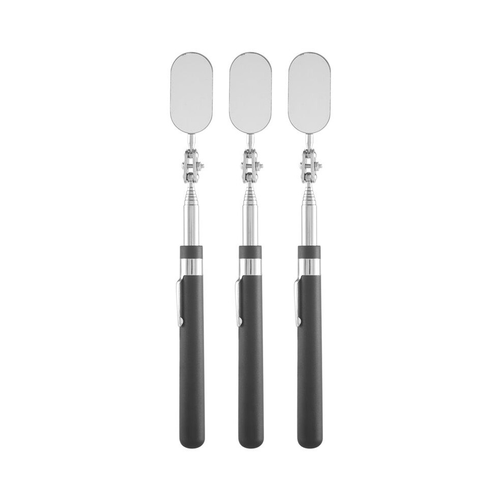 3 Pieces Telescoping Inspection Mirror Observe Mirror Inspection Tool For Check The Condition Of The Vehicle(Oval) 6131667581190