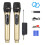 Wireless One-to-Two Home Microphone 6.35 Interface Professional Handheld Microphone for KTV Performance Stage Gold 1