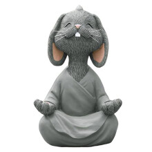 Figurki Zwierząt Rzeźby Zwierząt Joga Salon Dekoracje Ogrodowe Bonsai Ozdoby na Biurko Szare
