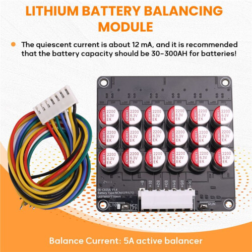6S Active Equalizer Balancer Lifepo4 / Lipo/ LTO Battery Energy Equalization Capacitor BMS Board 2