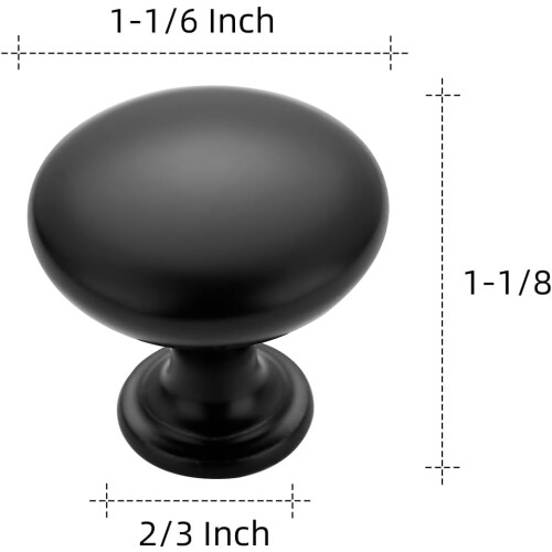 30 Pack Matte Black Cabinet Knobs and Drawer Pulls Set for Kitchen and Dresser Upgrade 1