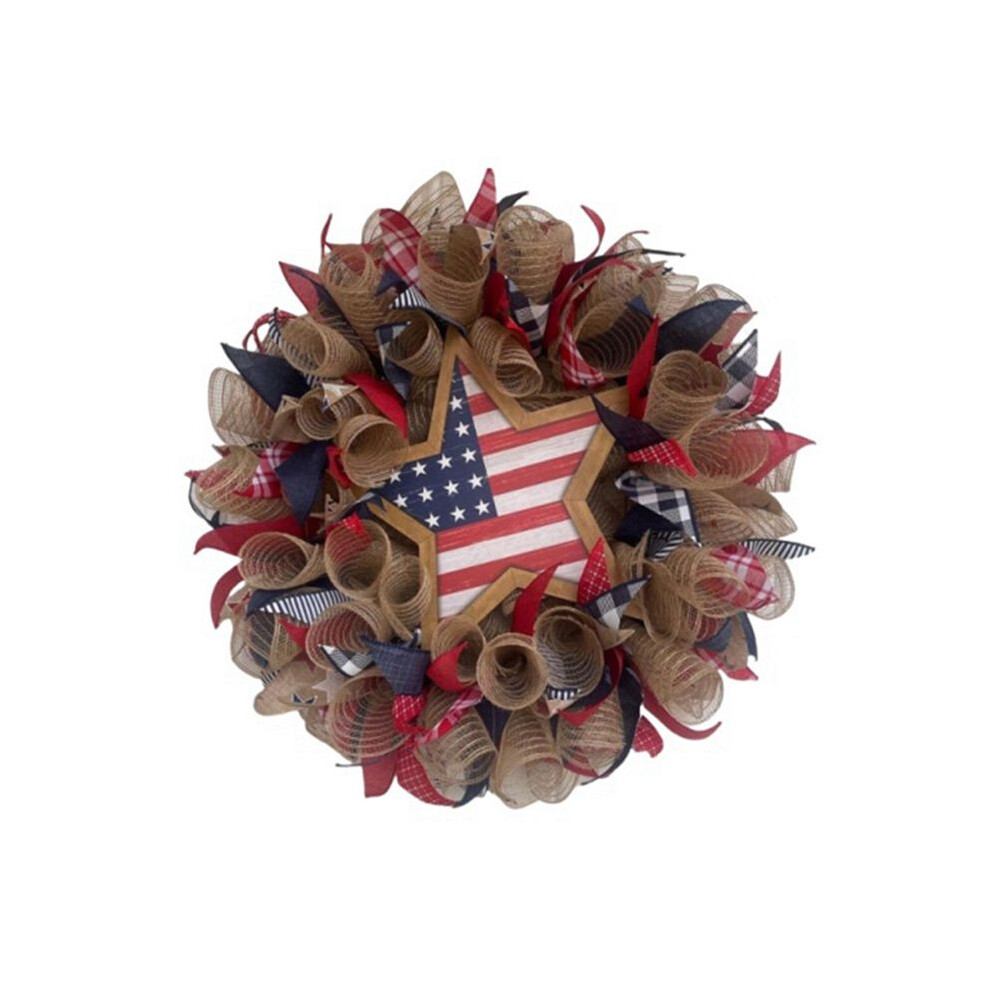 American Wreath,Patriotic Independence Day Wreath,4Th Of July Usa Memorial Day Party Supplies,Front Door Wreath A 6133443843393