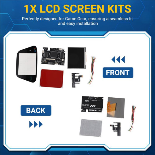 V4 IPS OGS LCD Screen Kits for  Game Gear Full Screen V4.0 Display LCD Highlight Brightness for  GG Black 1