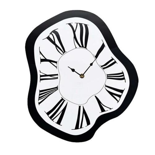 Dali'S Twisted Clock, INS Style Wall Clock, Silent Wall Clock, Simple Clock for Decorating Living Room