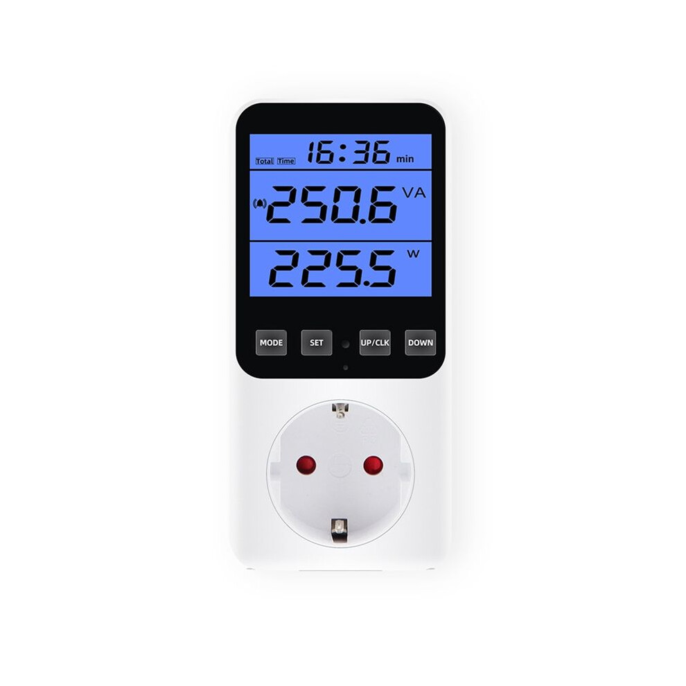 Eu Plug,Digital Energy Meter Wattmeter Socket Voltage Power Consumption Watt Ac230v Electricity Analyzer Monitor Tester 4711619272684