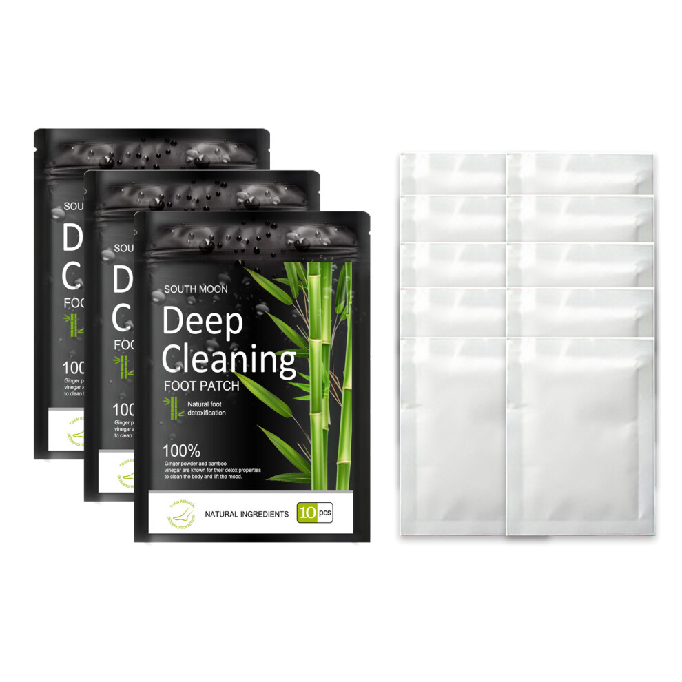 Leatpharkee 30Pcs Natural Deep Cleansing Foot Patches Pads Relieves Stress Fatigue Improve Sleep