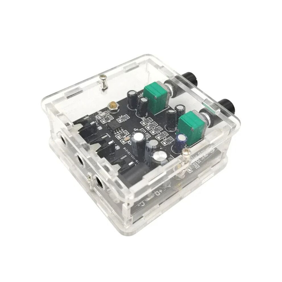 Photos - Car Amplifier 2Way 2CH 2 in 1 Out Stereo Audio Signal Mixer Mixing Board for One Way Reverb Output Headset Amplifier with Case