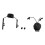 Pickup Headphones Rail Bracket Multi-Angle Adjustable Flip Ear Cups Fixed Bracket Helmet Accessories Black 1