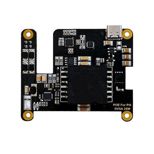 For Raspberry Pi 5 POE with PD Trigger Activation Type C Power over Ethernet Support IEEE 802.3af/At Network Standard 2