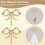 2PCS Decorative Bow Hanger Towel Hook Bow Shaped Hat Hooks Brass Bow Shaped Hat Hooks Hanging Towel Hook,Small 2