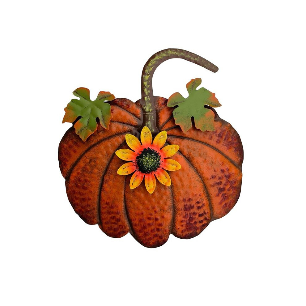 Metal Pumpkin Garden Stake Fall Decor Decorative Rustic Pumpkin Yard Stake Sign Yard Decor Outdoor Thanksgiving ,B Yellow 4711274529512