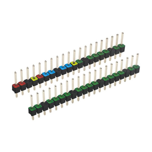 20 Pin GPIO Header Adapter 2.54mm Pitch Double Row Color Pin Header for Raspberry Pi  W Development Board