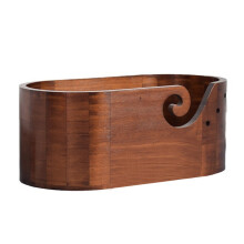 Wooden Yarn Bowl,Yarn Bowls for Crocheting,Knitting Yarn Holder,Wood Storage Crochet Bowl for Crocheting & Knitting