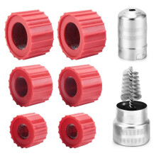 6Pcs Copper Pipe Cleaner and 1 Pcs Battery Terminal Cleaning Brush Set, Handy Plumbing Tools for Copper Pipe Cleaner