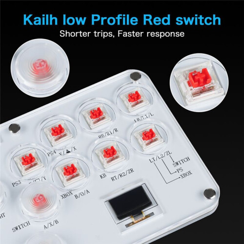 HitBox Fighting Stick Controller Colorful RGB Light Fighting Game Arcade Game Keyboard for PC PS3 PS4 1