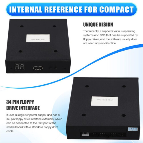 FDD-UDD COM Floppy Drive Emulator Universal Version 3.5inch 1.44MB USB Floppy Emulator Change Floppy Disk to USB Disk 1