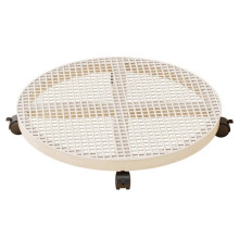 Metal Rolling Plant Pot Tray with Water Pan Four-Way Universal Wheels for Home Room Decoration and Storage
