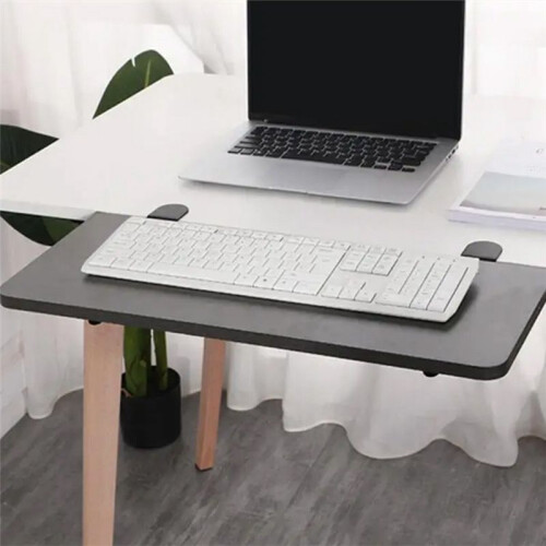 2 Pièces Support Pliable Clavier D'Ordinateur Support D'Extension de Bureau Support de Bras de Clavier Support de Bureau Pliant pour Moniteur 1