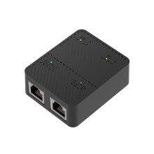 2 Port Gigabit Network RJ45 Network Splitter Cable Extender 1000mbps Selector Adapter 1 in 2 Out Black
