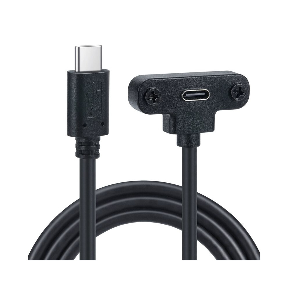 USB-C USB 3.1 Type C Male to Female Extension Data Charge Cable with Panel Mount Screw Hole 480Mbps Type C Connector-image-OPC-PNRP7HG-NEW