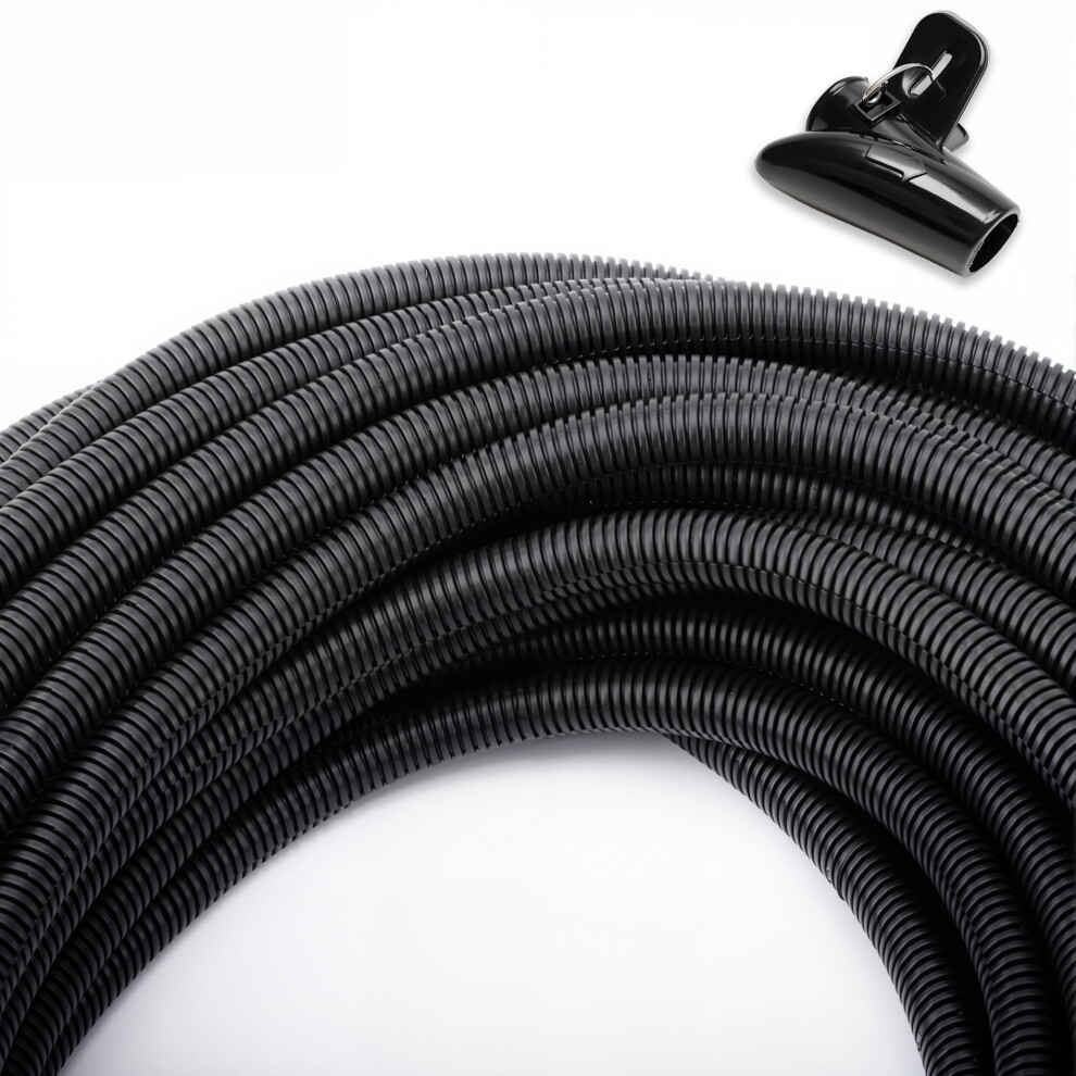 50Ft 1/2 Inch Split Wire Loom Tubing Temp Oil And Heat Resistant Automotive Wire Conduit Black 9119770764546