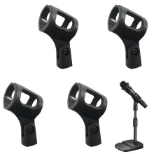 4pcs Adjustable Microphone Clip Set for Stand, Universal Mic Holder for Wireless Handheld Mics