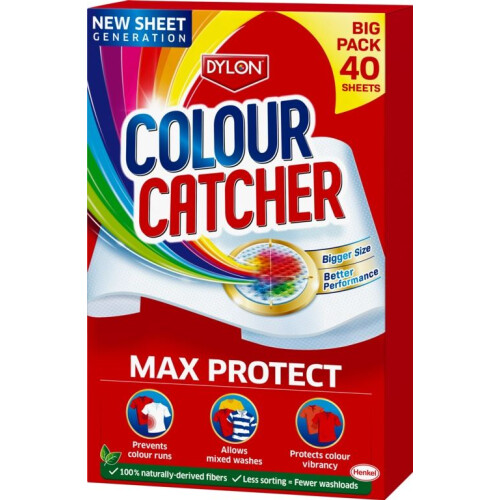 Dylon Colour Catcher Colour Protection Laundry Sheets to Prevent Colour Run, 40 Sheets 2
