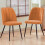 AINPECCA (Orange, 2PCS)Velvet Dining Chairs Padded seat 1