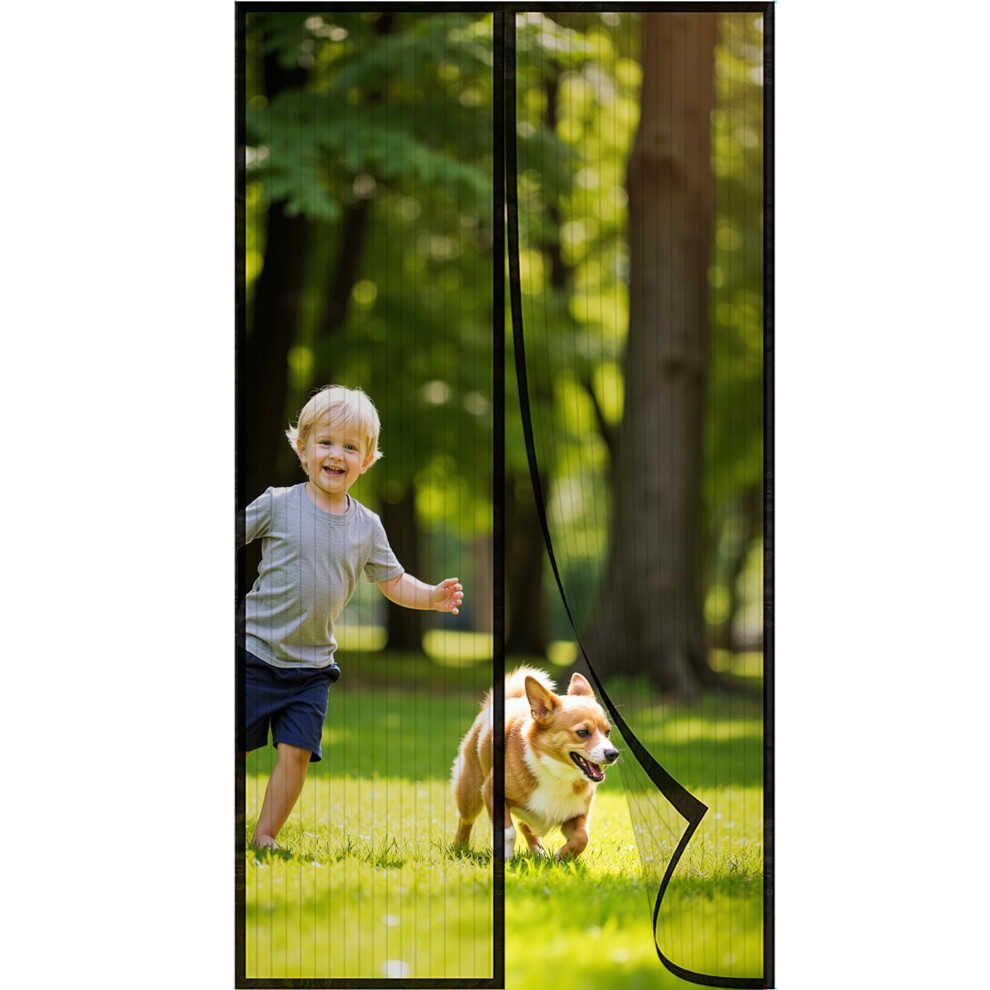 Magnetic Screen Door 38X82 Inch Heavy Duty Mesh For Sliding Patio Keeps Bugs Out Pet And Kid Friendly 9426802863581