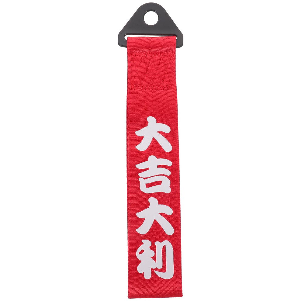 Universal Jdm Racing Tow Strap With Stylish Tow Hook, Durable Front And Rear Use Red 9119770764577