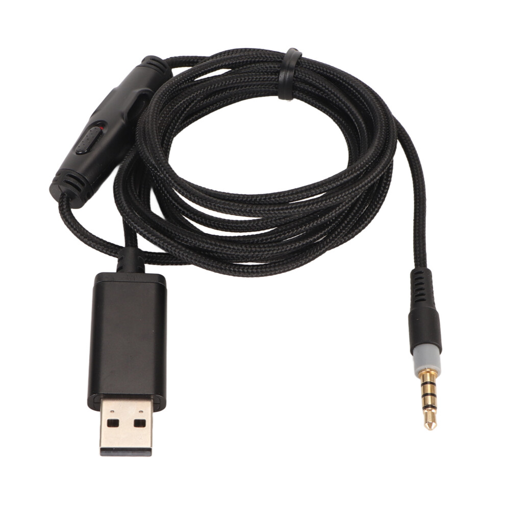 3.5Mm Nylon Braided Wire For Gaming,Detachable Gaming Headset Cable With Volume Controller Inline Mute Switch, Good Sound, Good Sound, Good Sound Black 9420858944447