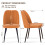 AINPECCA (Orange, 2PCS)Velvet Dining Chairs Padded seat 2