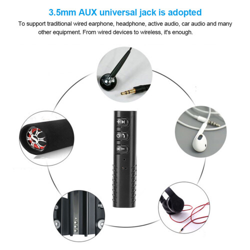 Μίνι δέκτης Bluetooth, προσαρμογέας Aux 3,5 χιλιοστών για ασύρματη ροή ήχου αυτοκινήτου, 2