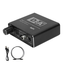 Convertitore audio digitale-analogico ad alta fedeltà con uscita audio SPDIF, convertitore ottico-RCA con regolazione del volume per PS4, home