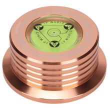 Estabilizador de discos com nível de bolha, grampo para toca-discos com medição de velocidade de rotação e estrutura de alumínio durável para
